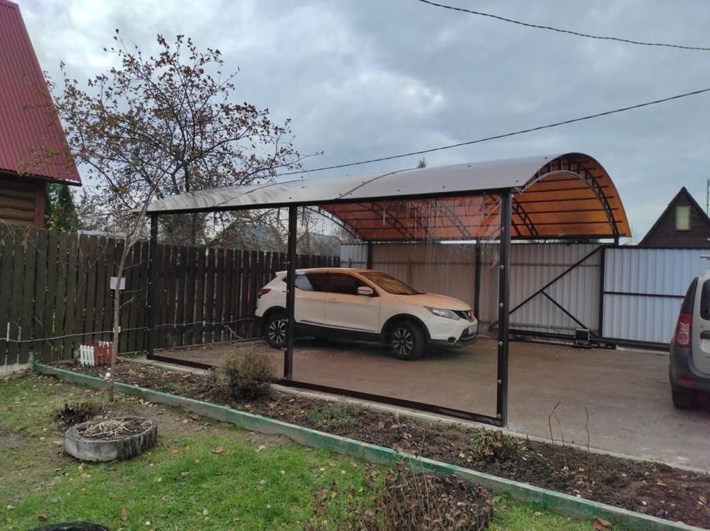 Прозрачные шторы ПВХ для навеса под автомобиль в Шарье